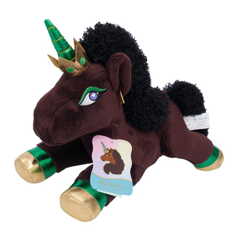 Afro Unicorn Stuffed Plush Toy 7" - Magical image