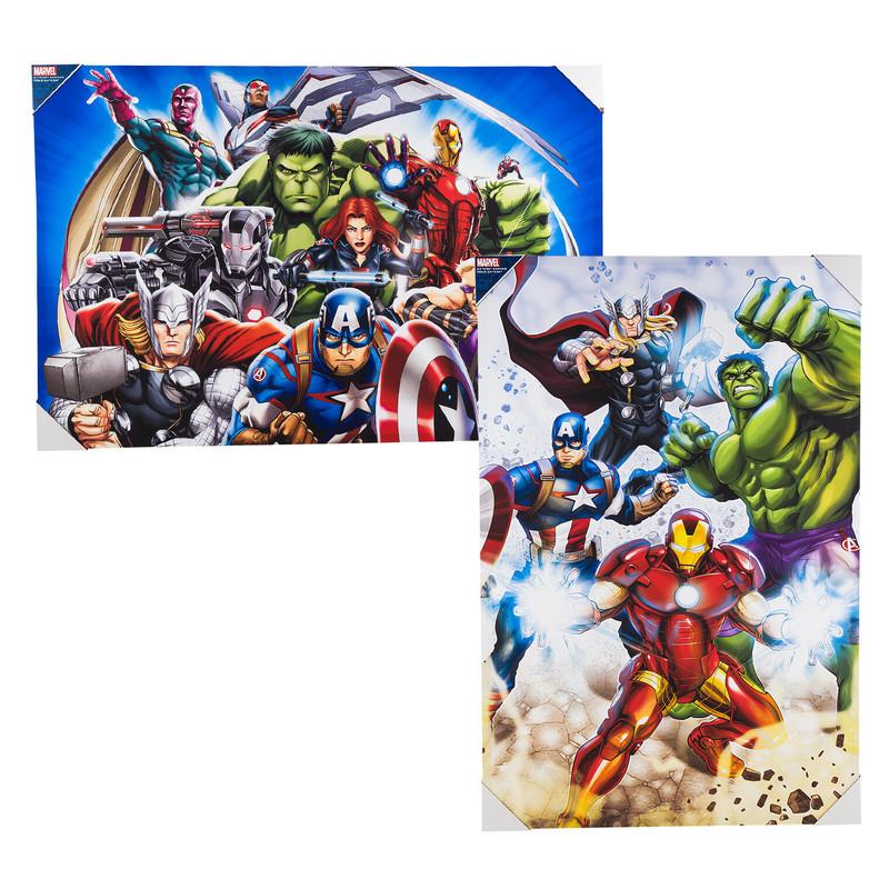 Marvel Avengers Wall Art, 24 x 36", MDF Frame, 2 Assorted Designs image