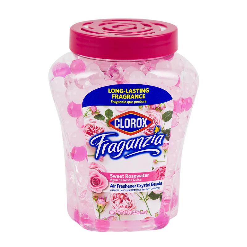 Clorox Fraganzia Air Freshener Crystal Beads - 12oz/340g - Sweet Rosewater - Long-Lasting Fragrance image