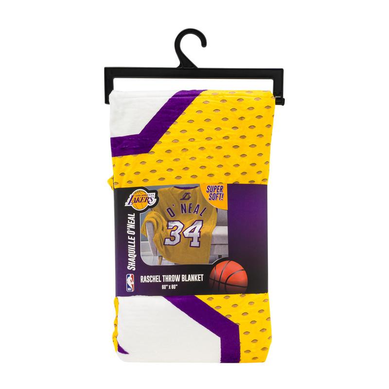 Los Angeles Shaquille O'Neal Raschel Throw Blanket, 60 x 80", Super Soft Polyester