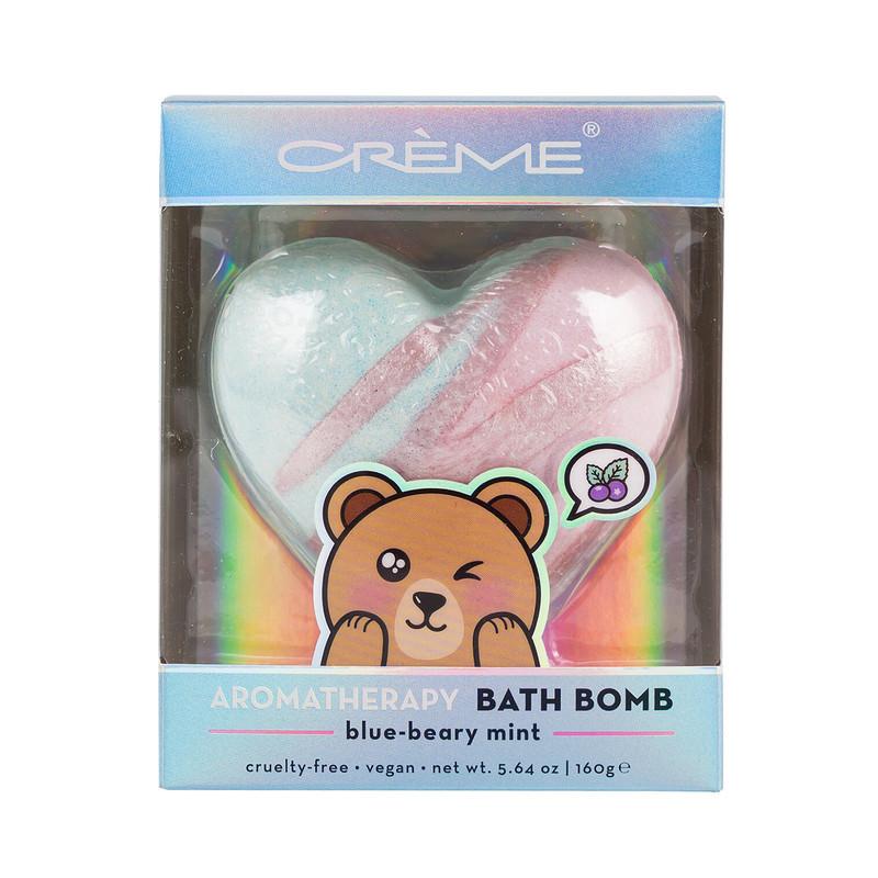 The Crème Shop Aromatherapy Bath Bomb - 5.64oz/160g - Blue-Beary Mint - Enriched With Shea Butter - Moisturizing image