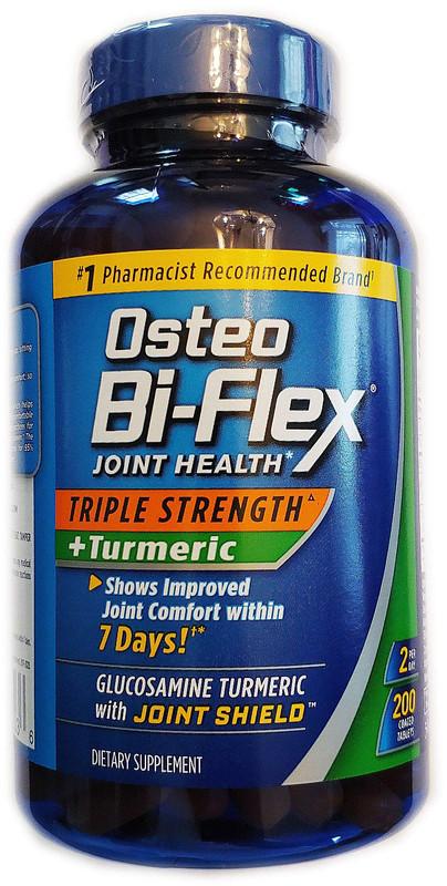 Osteo Bi-Flex, Triple Strength + Turmeric, 200 Tablets, with Glucosamine HCI and Turmeric Curcumin, Joint Supplement for Men and Women image