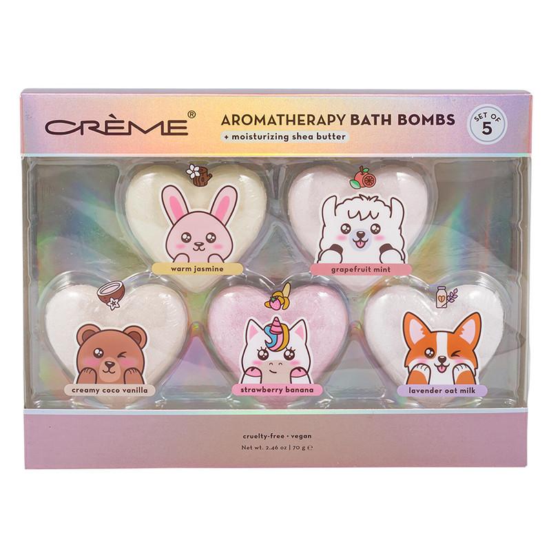 The Crème Shop Aromatherapy Bath Bombs with Moisutrizing Shea Butter, Set of 5 image