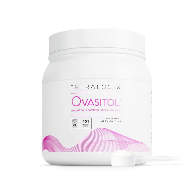 Theralogix Ovasitol Inositol Powder - 90-Day Supply - Myo-Inositol & D-Chiro Inositol for Hormone Balance & Ovarian Function Support* - NSF Certified - 400 g (180 Servings) image