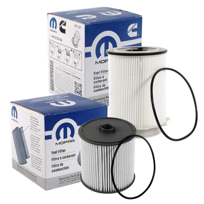 Fuel Filters 68157291AA and 68436631AA for a 2019-2024 Ram Truck 6.7L Cummins Diesel image