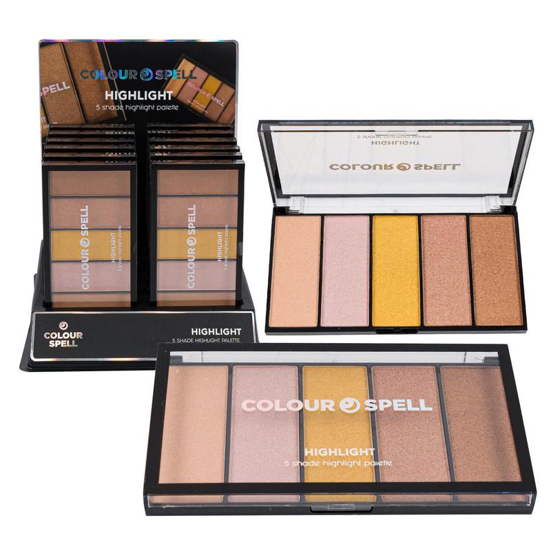 Colour Spell Make-Up Highlight Palette- 5 Colors image