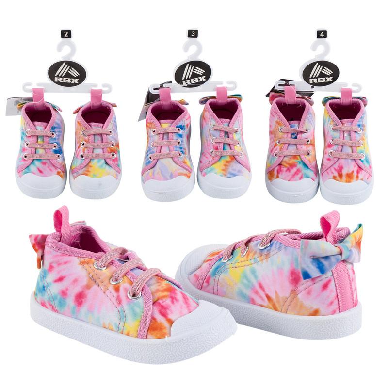 Baby Girls Tie Dye Infant Hard Sole Sneakers, Assorted Sizes 2-5 image