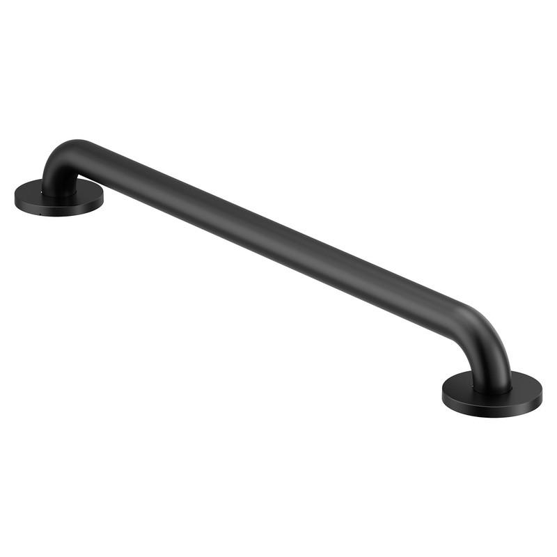 Moen Matte Black 24-Inch Bathroom Safety Grab Bar with Concealed Screws for Elderly Shower Support, R8724BL image