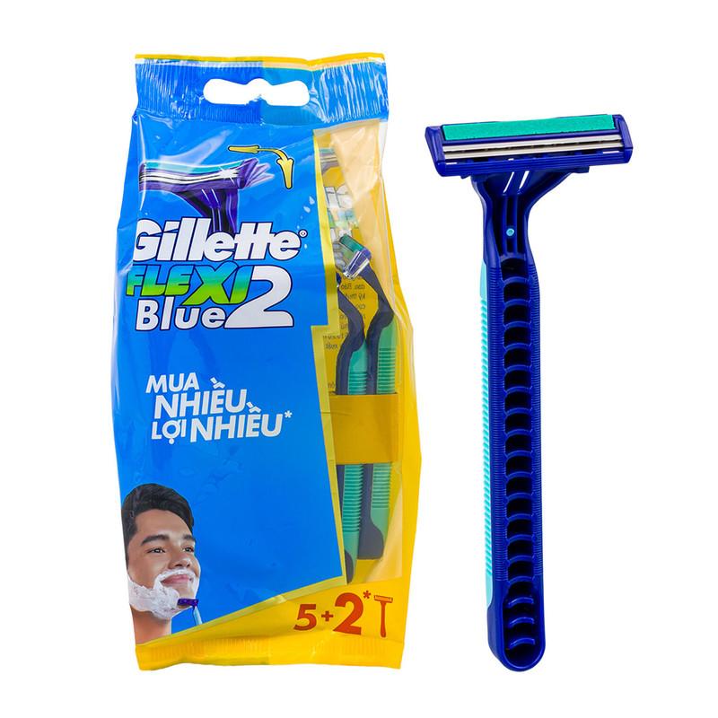 Gillette Blue Flexi Razor, 5+2 Pack image