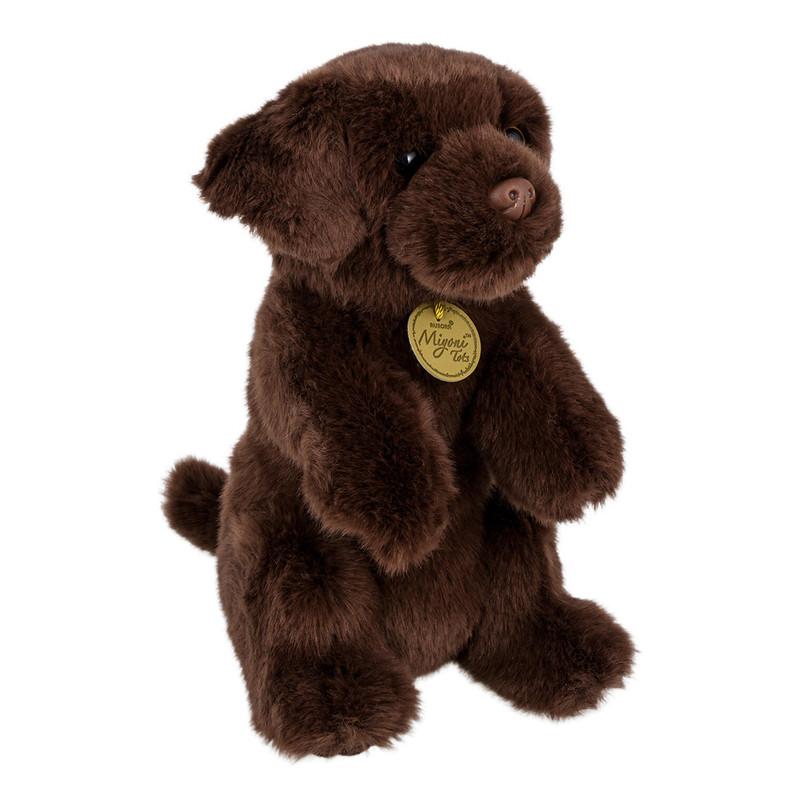 Aurora Miyoni Tots Sitting Pretty Chocolate Lab Plush Stuffed Animal, 11" image