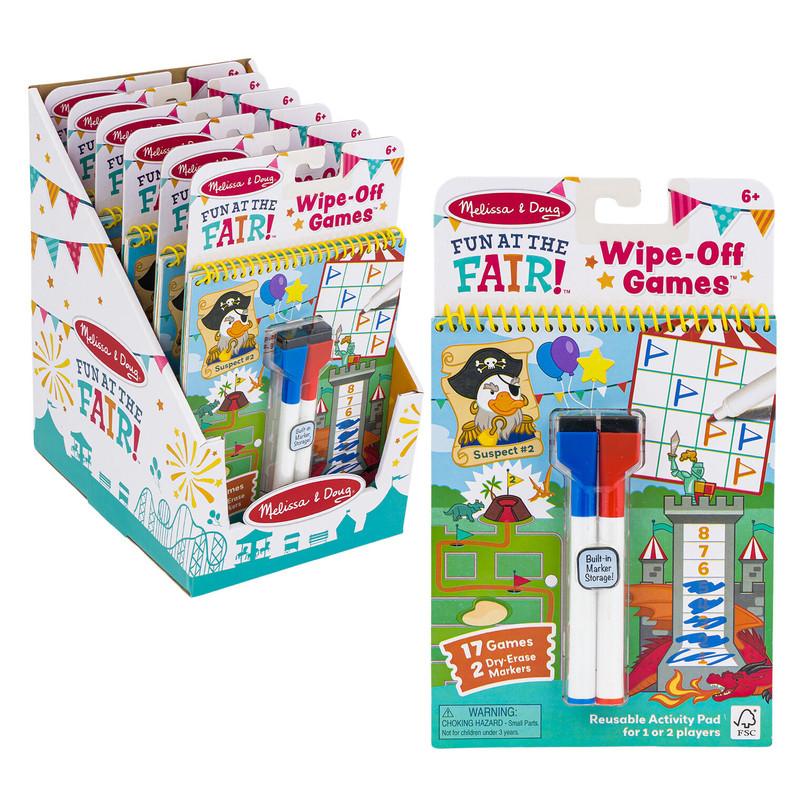 Melissa & Doug Fun at the Fair! Wipe-Off Games Reusable Activity Pad image