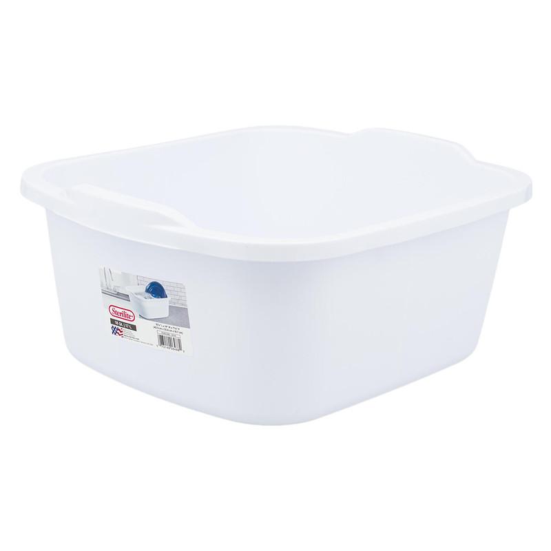 Sterilite Plastic Dishpan, 18qt, White image