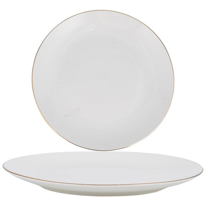 Gibson Fine Ceramic Dessert Plate with Gold Rim, 6", Ogalla image