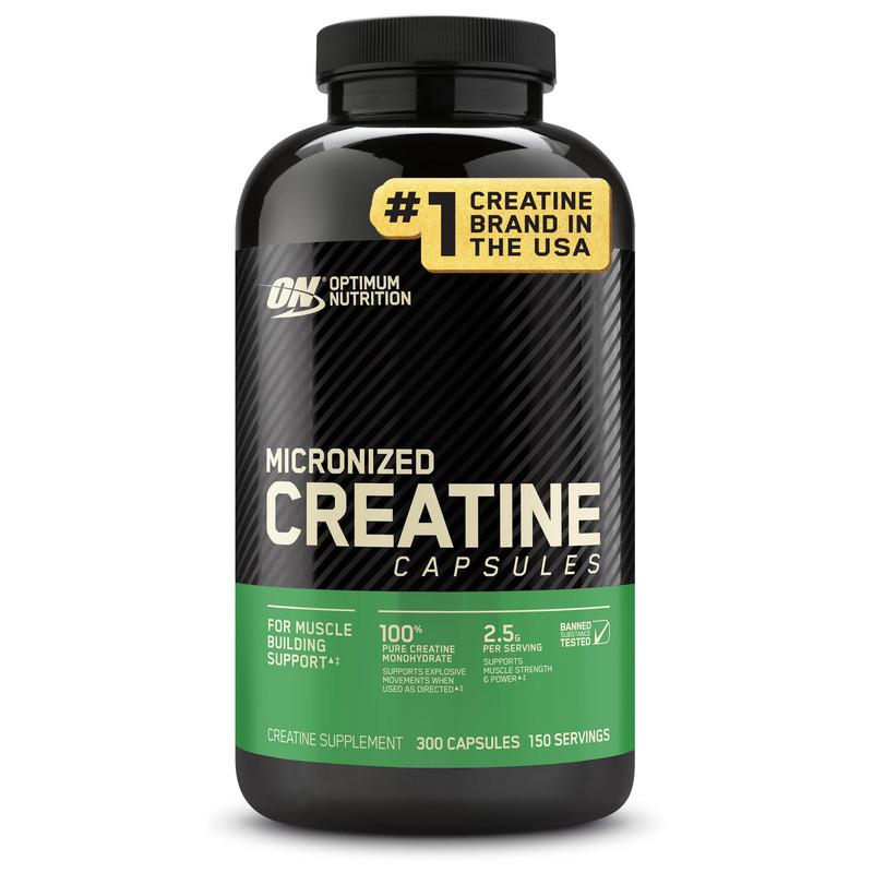 Optimum Nutrition Micronized Creatine Monohydrate Capsules, Keto Friendly, 2500mg, 300 Capsules image