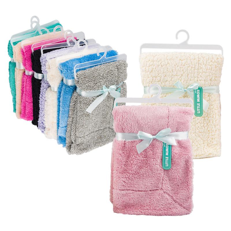 Little Mimos Sherpa Blanket- 39x29"- Assorted image
