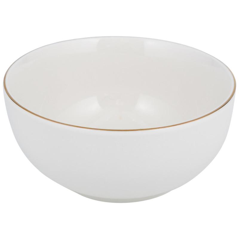 Gibson Fine Ceramic Cereal Bowl with Gold Rim, 6", Ogalla image