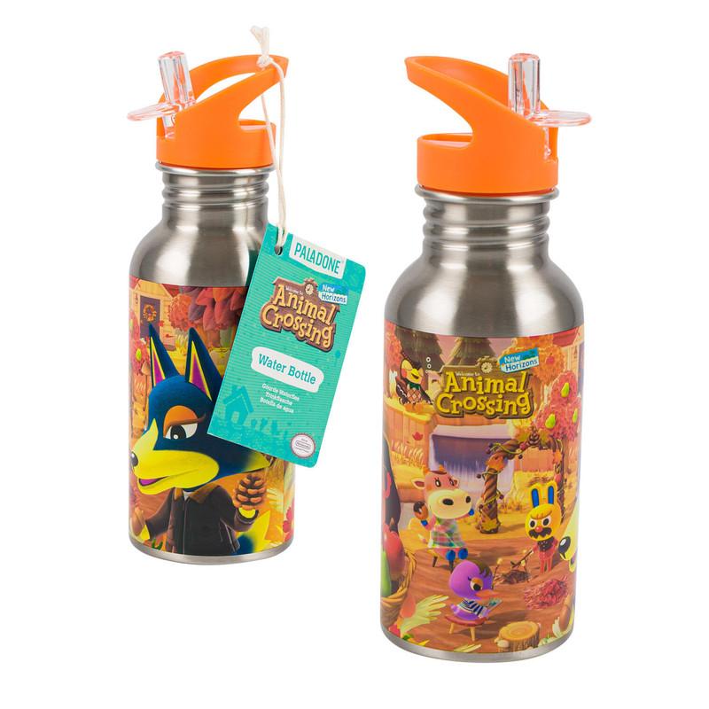 Animal Crossing Metal Water Bottle with Straw 16 fl oz image