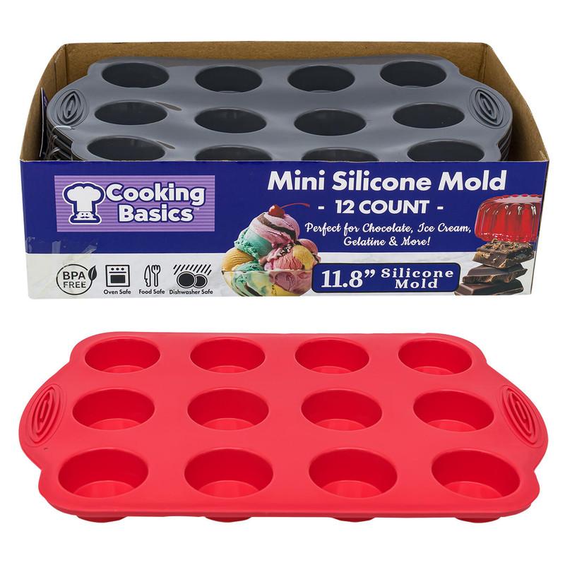 Cooking Basics Mini Silicone Mold 11.8", BPA Free, Assorted image