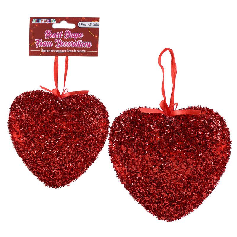 Party World Heart Shape Foam Decorations 4.7" image