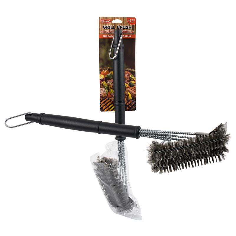 Mr. Handy Triple-Head Grill Cleaning Brush, 19.3" image