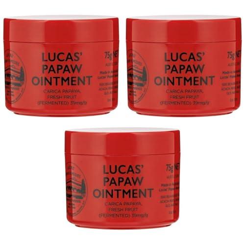 Lucas' Papaw Ointment 75g (3-Pack) - Multi-Purpose Skin Relief Balm - Made in Australia image