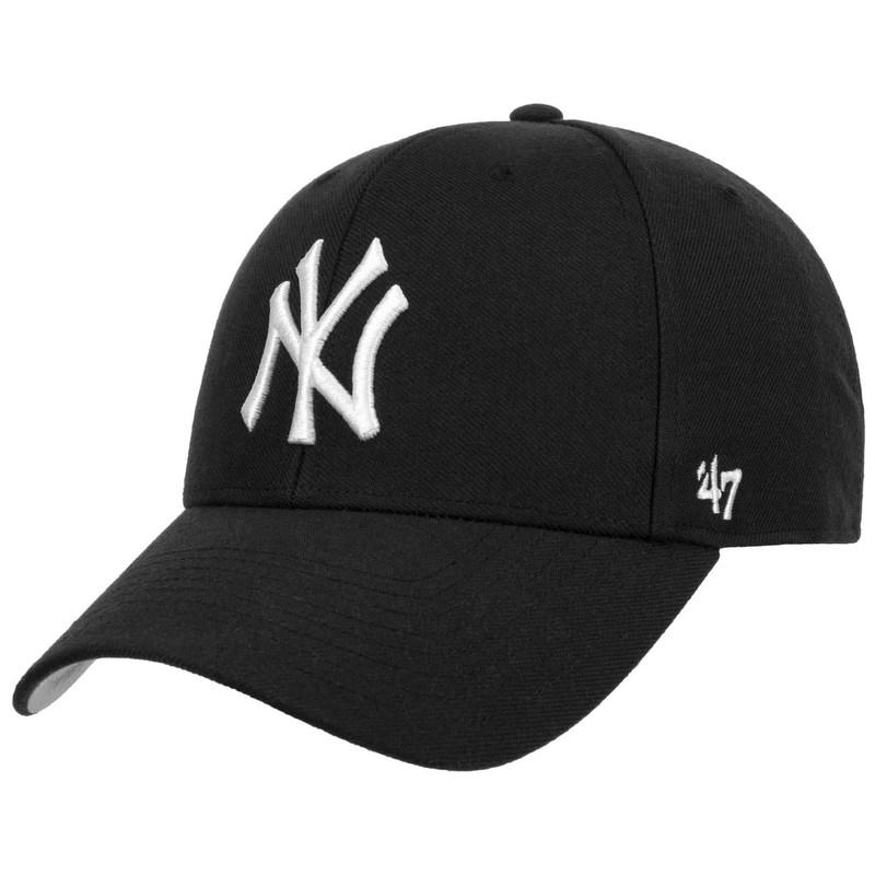 47 Brand NY Yankees MVP Cap B-MVP17WBV-BK, Unisex, Cap, Black/White, One Size image