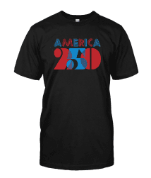 America 250 Blue & Red Retro Block T-Shirt image
