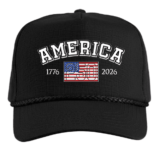 America 250 Block Outline Flag Black Cap image