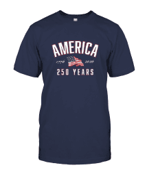 America 250 Waving Flag Solid Block T-Shirt image