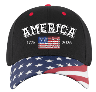 America 250 Block Outline Flag Bill Cap
