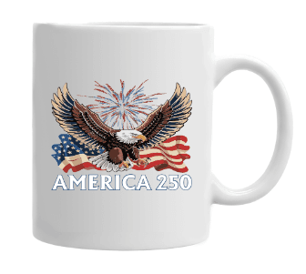 America 250 Fireworks Eagle Ceramic Mug image