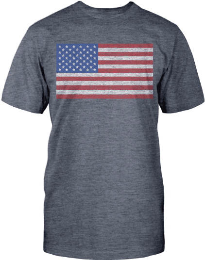 Vintage Full Color American Flag Triblend T-Shirt image
