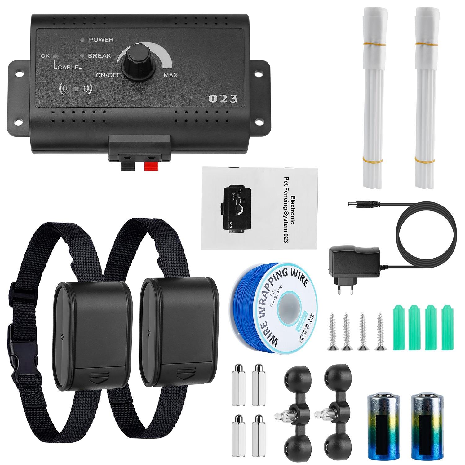 Electric Dog Fence System Pet Tone Shock Boundary Containment Water Resistant Collar Receiver For Small Medium Large Dog image