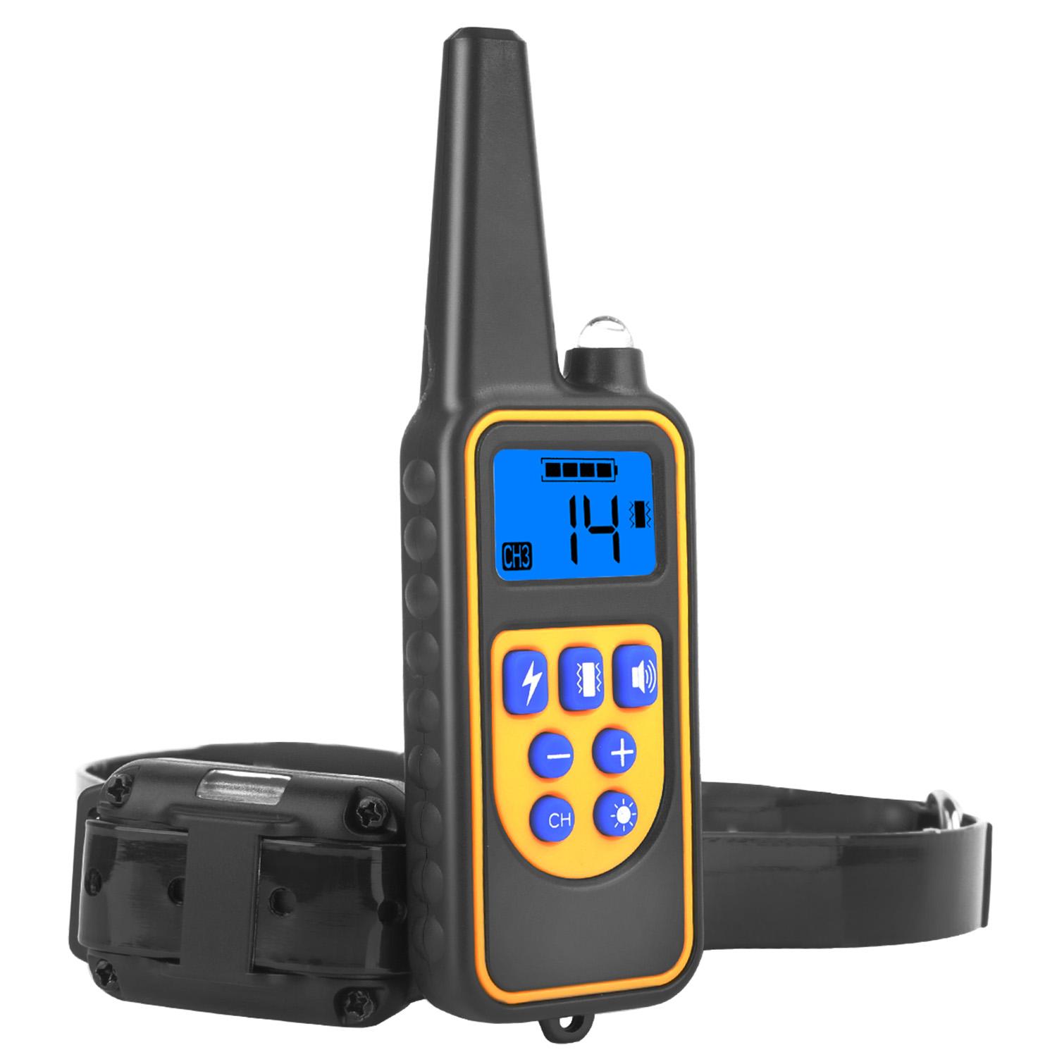iMounTEK Dog Training Collar IP67 Waterproof Pet Trainer 300mAh Rechargeable 875 Yard Remote Control 4 Modes Adjustable Level image