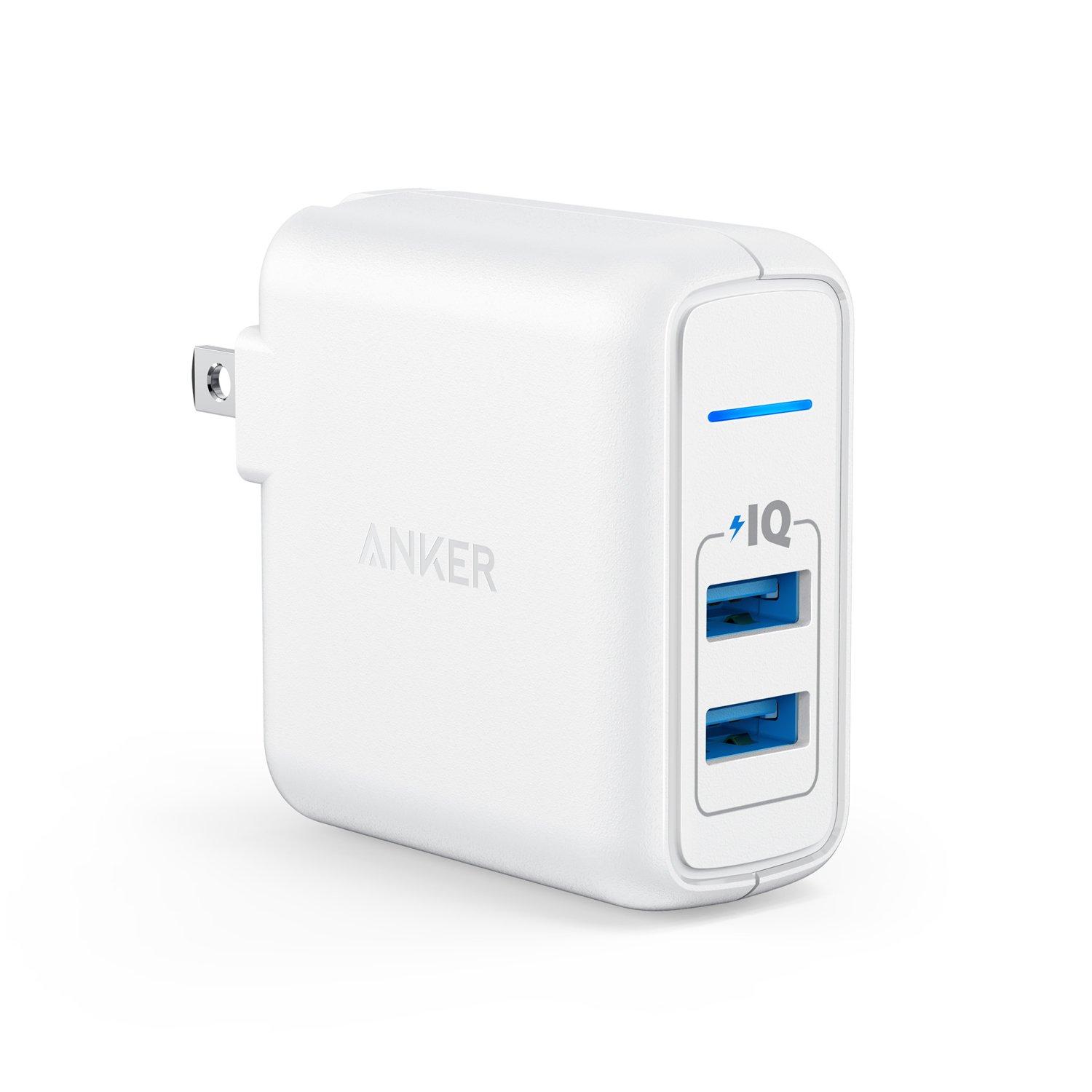 Anker Elite USB Charger, Dual Port 24W Wall Charger, PowerPort 2 with PowerIQ image