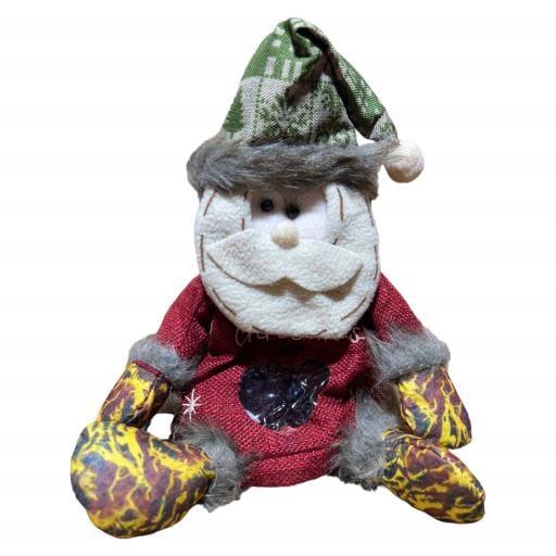Christmas Plush Toys Santa Red White Brown Green image