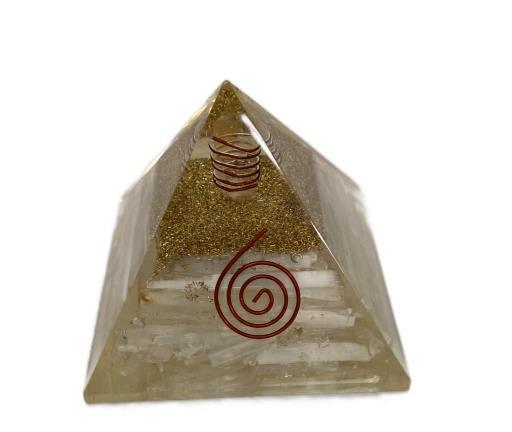 Selenite Stone Orgonite Pyramid image