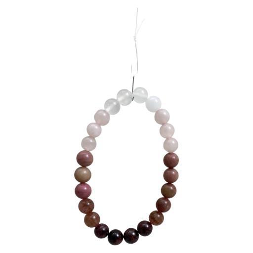 Heart Healing Bracelet Rose Quartz Rhodonite Strawberry Quartz Brings Joy And Love Into The Heart 8M image