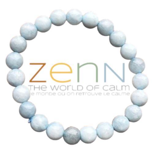 Aquamarine Stone Bracelet Cleanses Evil Thoughts Brings Good Fortune And Attracts Money 8Mm image