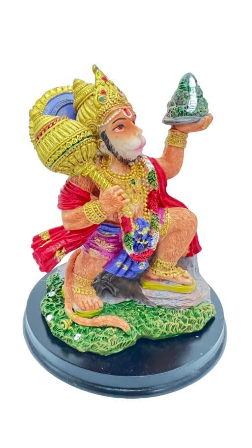 Hanuman Statue Gold Red Green Blue image