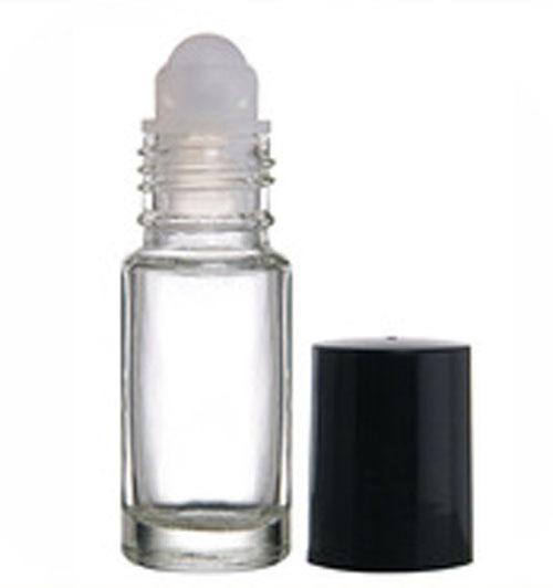 5ml Roll on Plain Bottle with Housing Ball and Silver Caps 1 pc image