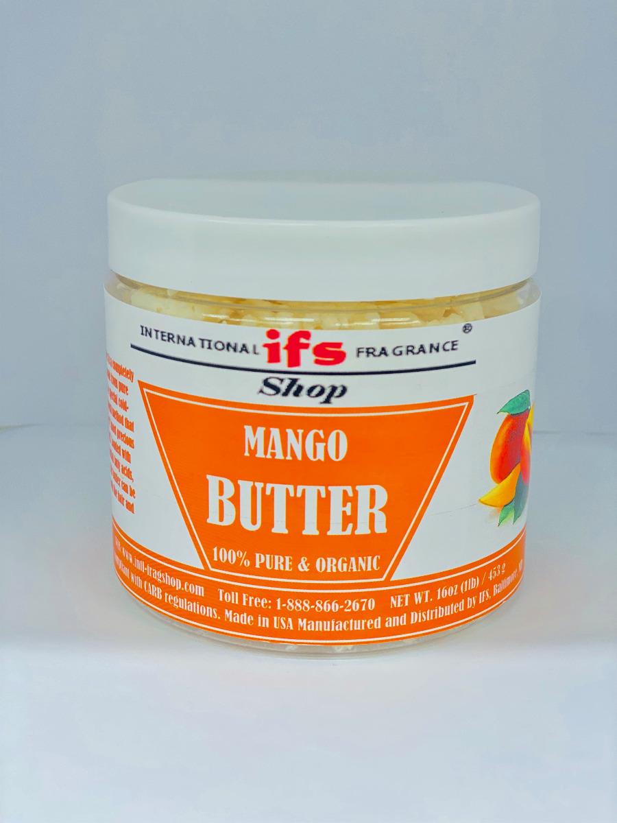 Mango Butter, Organic Raw Mango Butter 12 oz Jar image