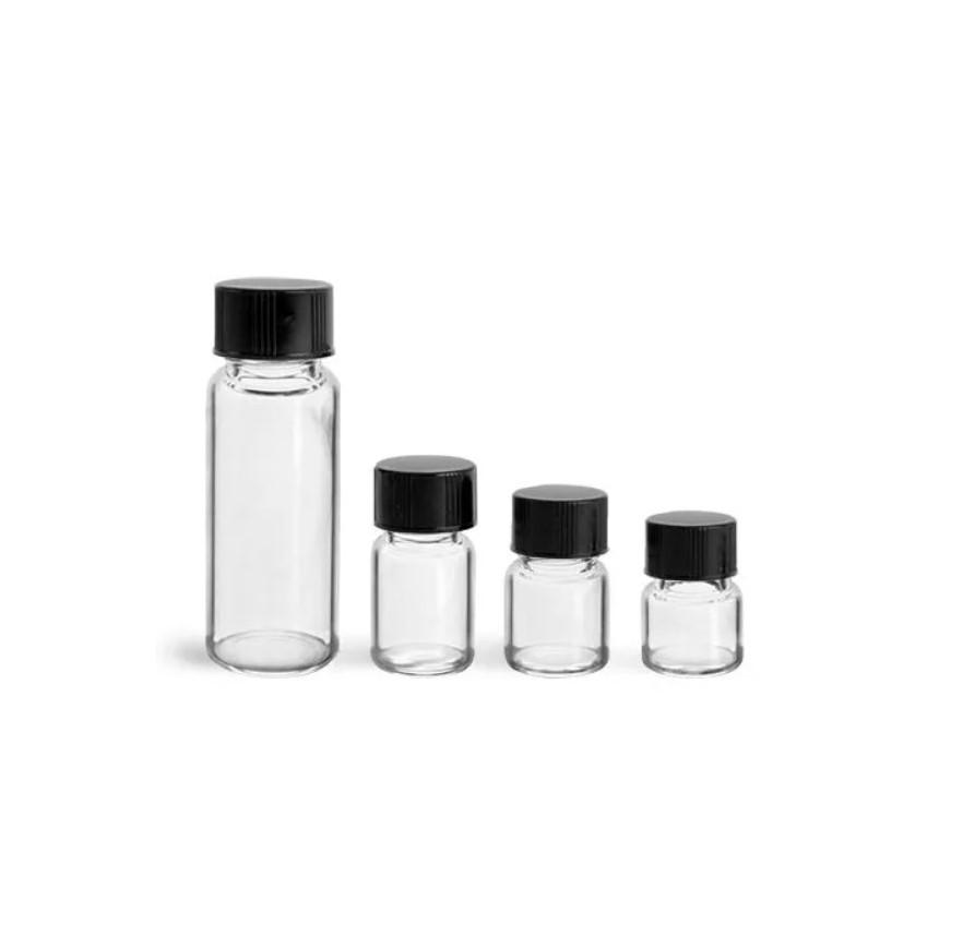 Vials, 15MM X 19MM Clear Glass Vials with  Screw Cap image