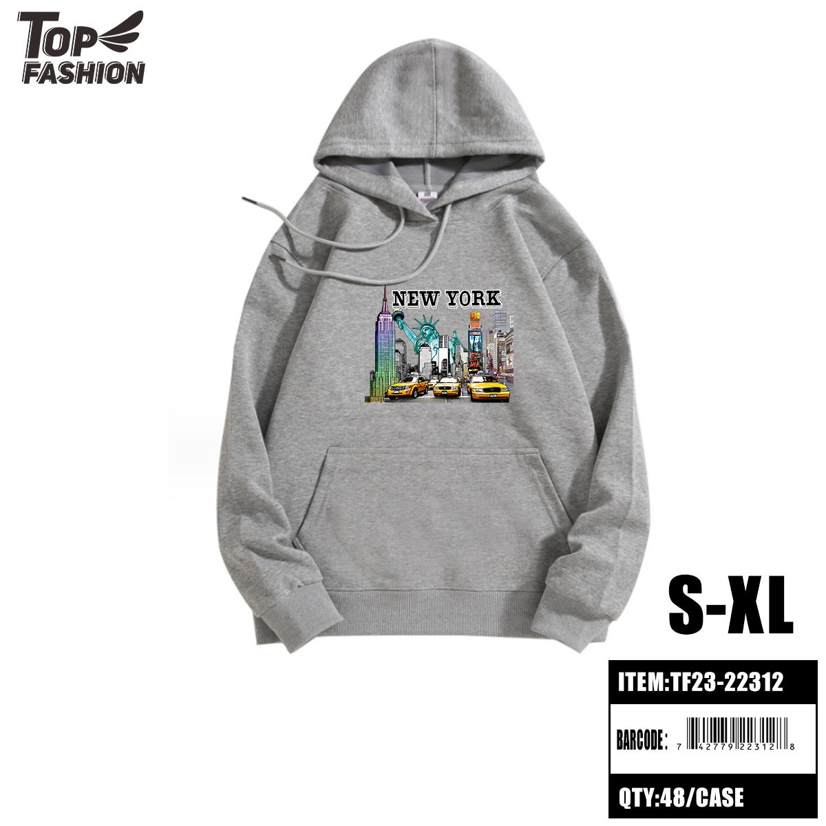 NEW YORK LIGHT GRAY HOODED SWEATSHIRT (S-XL) 48PC/CS image