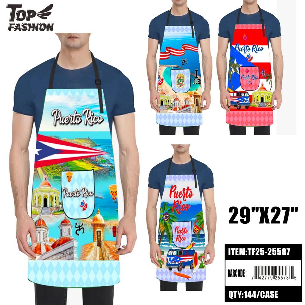 PUERTO RICO APRON 4COLORS 29"*27" 12PC/12BG/144PC/CS image