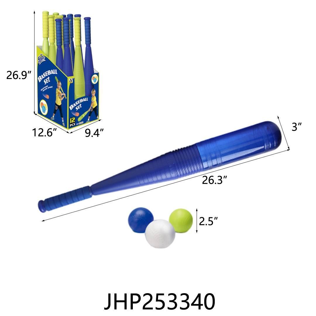 BASEBALL - 26.5" BLUE & YELLOW (12PC) 3BX/CS image