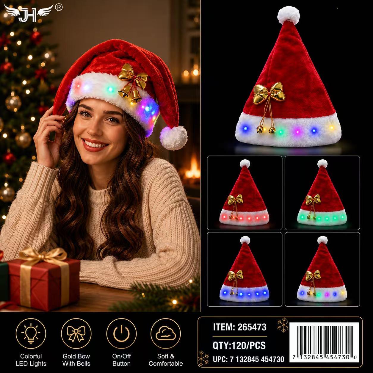 CHRISTMAS HAT - LIGHT UP  10DZ/CS image