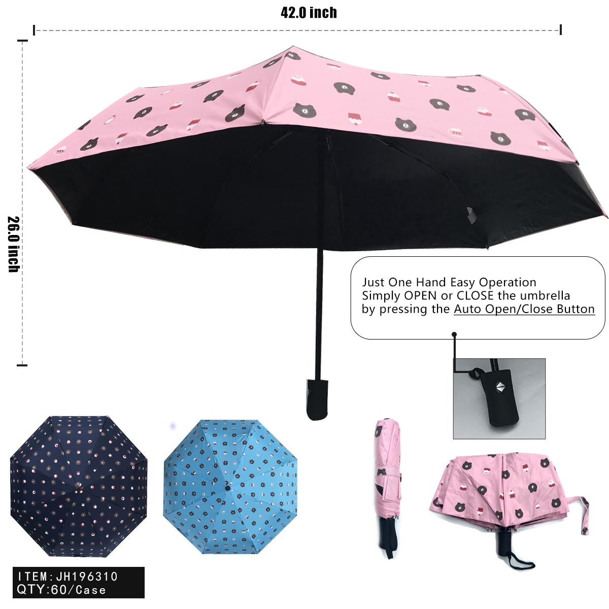 UMBRELLA - FOLDING AUTO OPEN & CLOSE MIX 12PC/5BX/60PC/CS