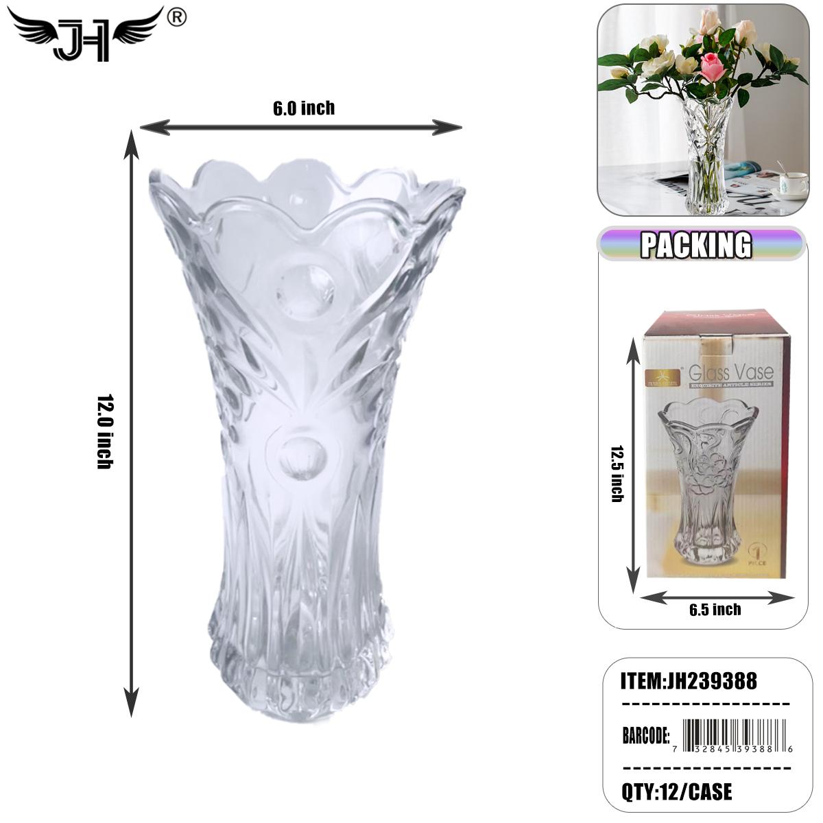 GLASS VASE 12PC/CS image