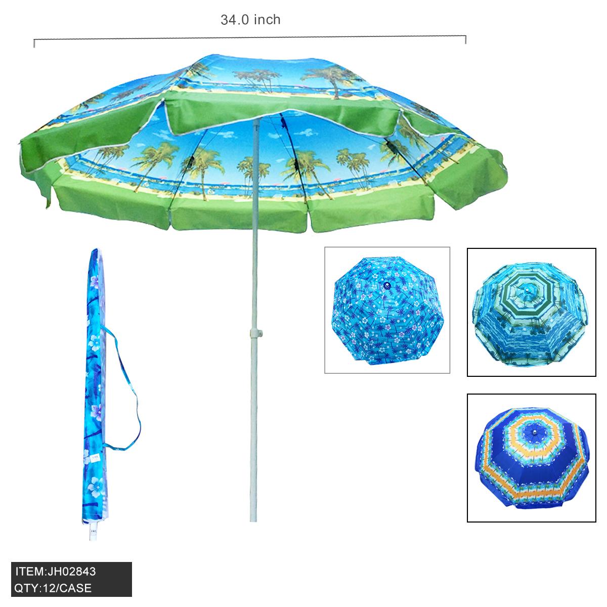 BEACH UMBRELLA - 68" LANDSCAPE MIX 4 ASST 12PC/CS image